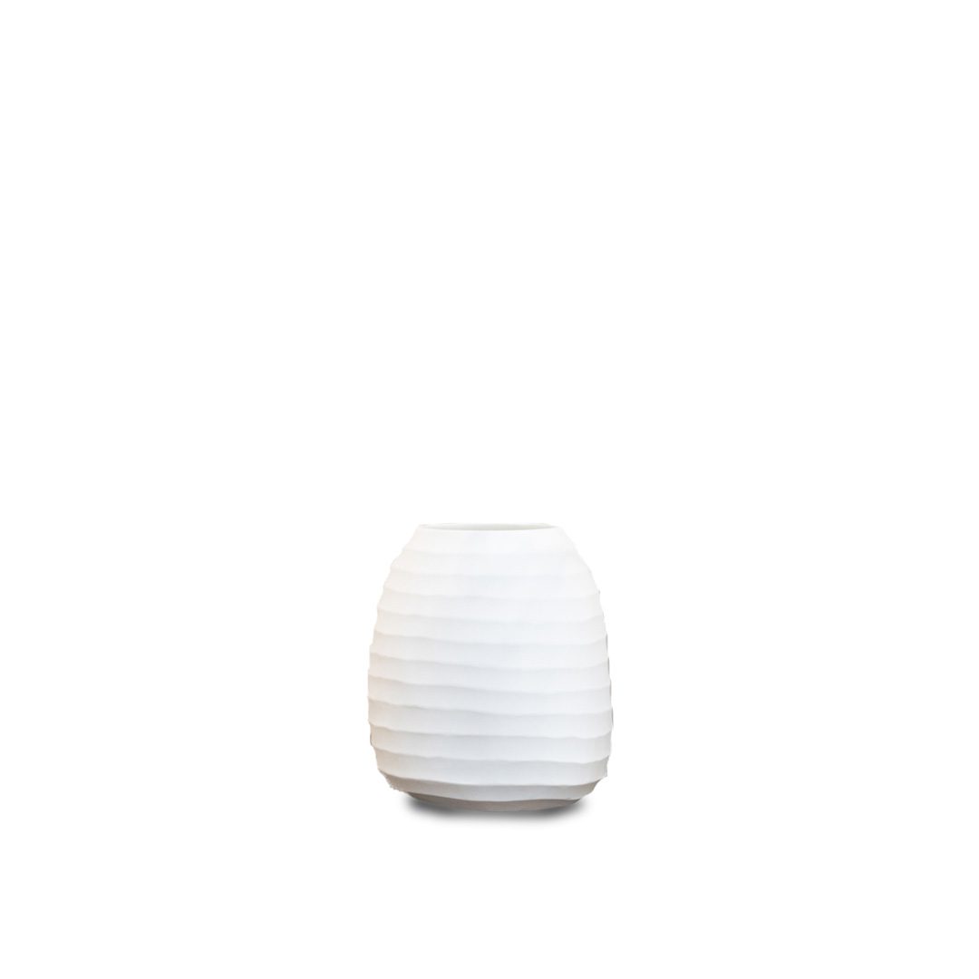 Ribbed Glass Vase - Medium - Fusion Access