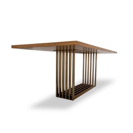 Slatted Base Dining Table_Angle