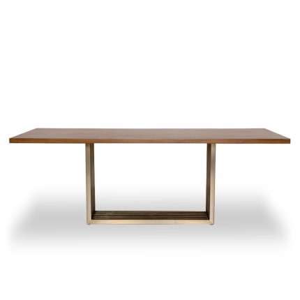 Slatted Base Dining Table_Front