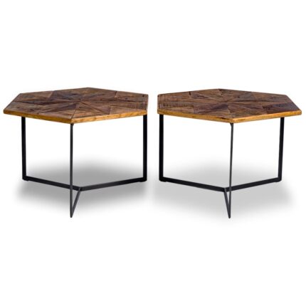 Hexagon Mango wood tables_Combo